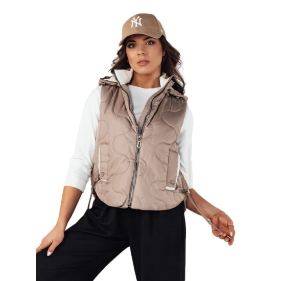 Sieviešu brūna jaka ar kapuci Teros Sieviešu vestes