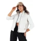Sieviešu balta jaka ar kapuci Teros Sieviešu vestes