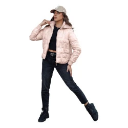 Sieviešu gaiši rozā ziemas jaka Warm