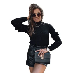 Sieviešu melns džemperis Bufal