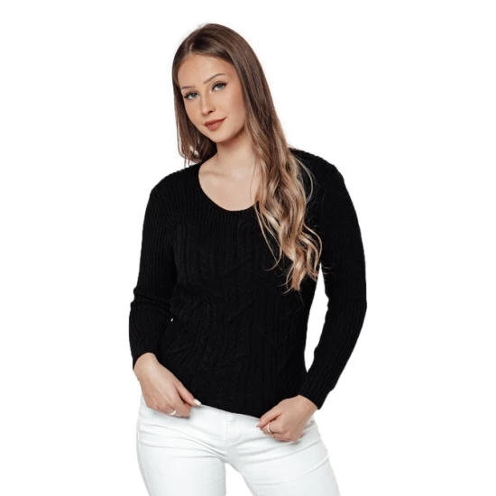 Sieviešu melns džemperis Nela Sieviešu džemperi