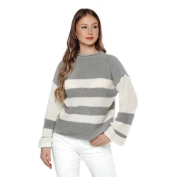 Sieviešu pelēks/balts džemperis Tango