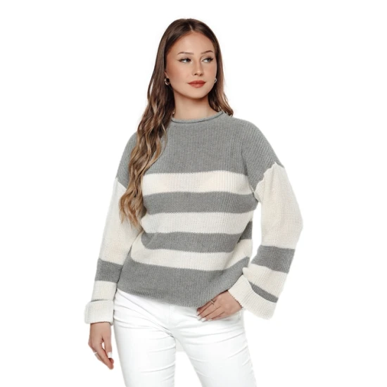 Sieviešu pelēks/balts džemperis Tango Sieviešu džemperi
