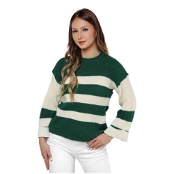 Sieviešu zaļš/balts džemperis Tango