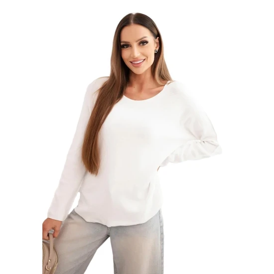 Sieviešu baltais krāsas džemperis Romil Sieviešu džemperi