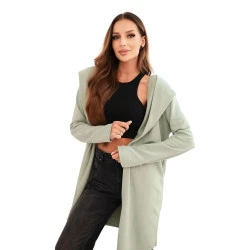 Sievietes zila adīta jaka ar aproci Alison