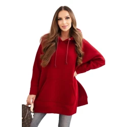 Sieviešu sarkans džemperis ar rituālieni Wine