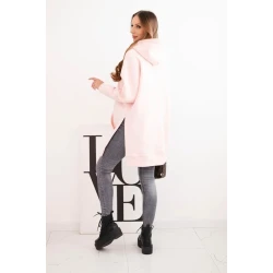 Sieviešu gaiši rozā džemperis ar apkakli Wine