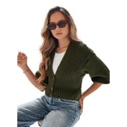 Sieviešu tumši zaļš džemperis Lorel