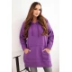 Sieviešu violets džemperis ar adatu vākiem Vinu Džemperi ar kapuci