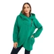 Sieviešu zaļais džemperis apsildīts ar Jonit gripu Džemperi ar kapuci