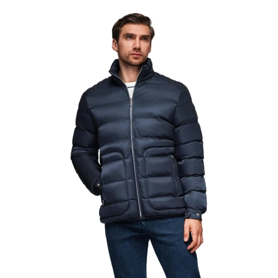 Vīriešu stepēta tumši zila jaka Wudi Ziemas jakas
