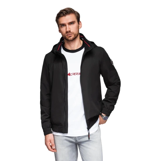 Vīriešu melna jaka Kenit Vīriešu jakas un mēteļi