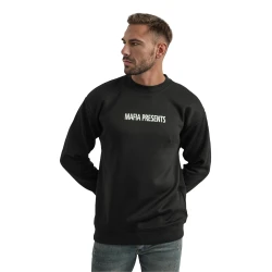 Vīriešu melns džemperis ar kapuci Mafia