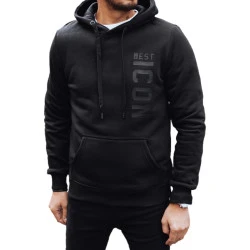 Vīrišķīga melna džemperis ar apakšējo daļu Best Icon