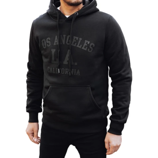 Vīrišķis melns džemperis ar pīrāgu California Džemperi ar uzrakstiem