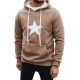 Vīriešu brūns džemperis ar kapuci Star Ziņas