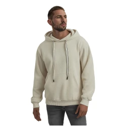 Brūns vīriešu džemperis ar kapuci Carla