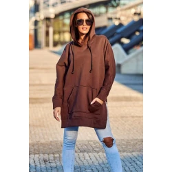Sieviešu brūna džemperis ar aproces vinam