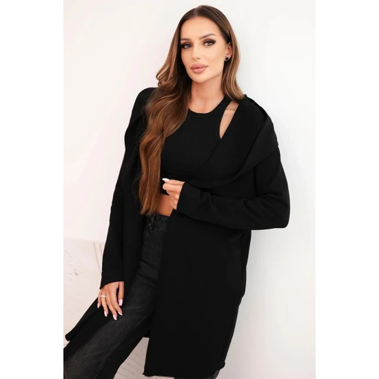 Sieviešu melns adīts džemperis ar kakla pildījumu Alison Sieviešu džemperi