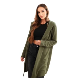 Sieviešu tumši brūns adīts džemperis ar adzīti Alison