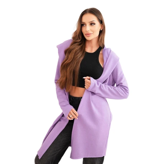 Sieviešu violetais adītais džemperis ar piedurkni Alison. Sieviešu džemperi