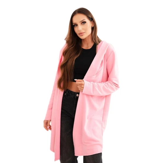 Sieviešu dzijas rožu džemperis ar pogu Alison Sieviešu džemperi