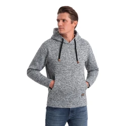 Vīriešu pelēks džemperis ar kapuci One