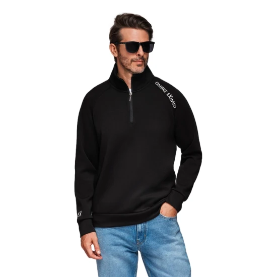 Vīriešu melns džemperis Exim Džemperi