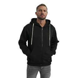 Vīriešu melns svīteris ar kapuci Sport