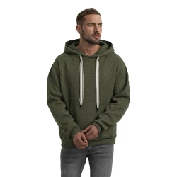 Vīriešu haki krāsas džemperis ar kapuci Carla