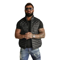 Vīriešu melna veste Kanor