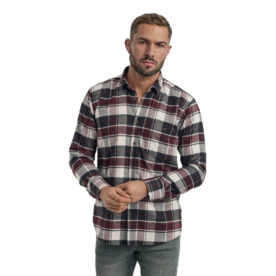 Vīriešu bordo krāsas rūtains krekls Marino Krekli