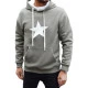 Vyriškas pelēks džemperis ar kapuci Star. Džemperi ar kapuci
