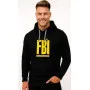 Vīriešu melns džemperis ar kapuci „FBI“
