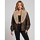 Women's Dark Brown Leather Jacket 