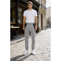 Vīriešu gaiši pelēkas bikses Doni