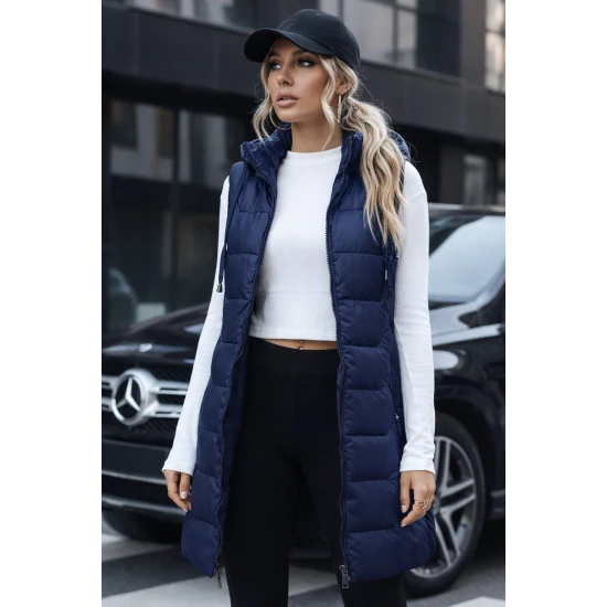 Sieviešu tumši zils izšūts vestīte Foxy Sieviešu vestes