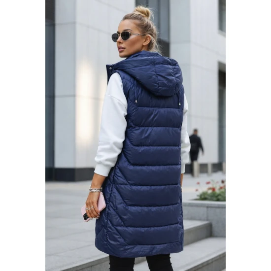 Sieviešu tumši zils izšūts vestīte Foxy Sieviešu vestes