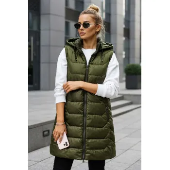 Sieviešu tumši zaļā izšūta veste Foxy