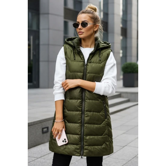 Sieviešu tumši zaļā izšūta veste Foxy Sieviešu vestes