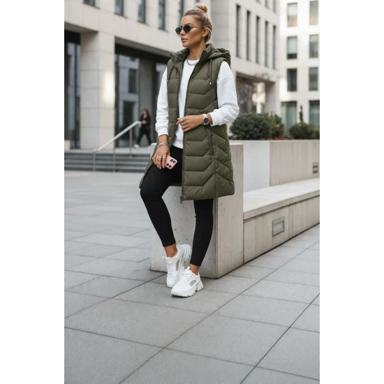 Sieviešu tumši zaļā izšūta veste Foxy Sieviešu vestes