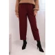 Sieviešu bordo krāsas bikses ar augstu vidukli Lori