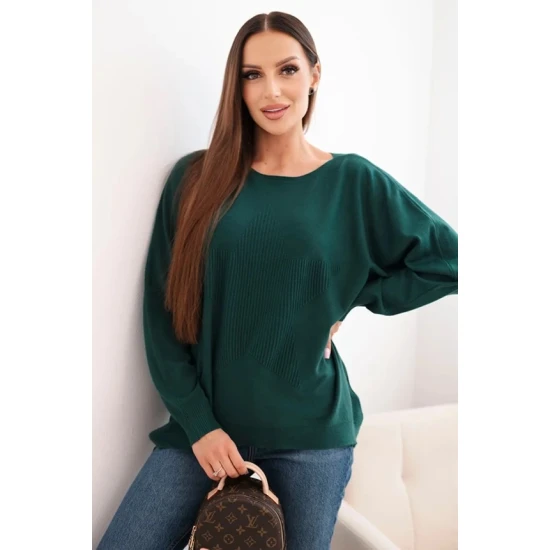 Sieviešu tumši zaļš džemperis Star