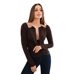 Sieviešu brūna blūze 
