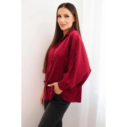 Sieviešu elegantā blūze bordo krāsā Amand