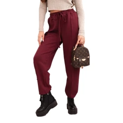 Sieviešu bordo krāsas bikses Ador