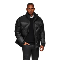 Vīriešu melna ziemas jaka Blake