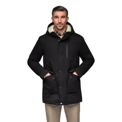 Vīriešu melna ziemas jaka Elot
