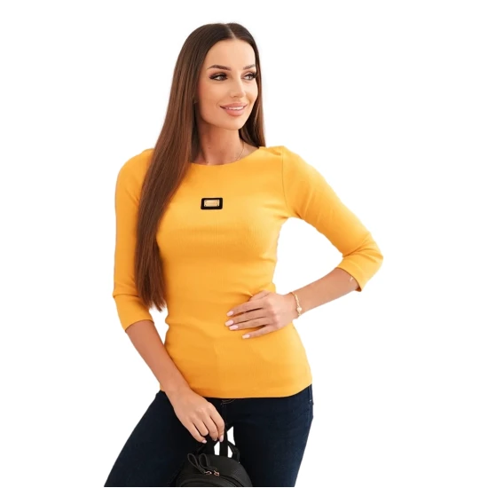Sieviešu spilgti dzeltena blūze Carla